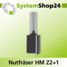 Systemshop24 Nutfräser HM Z2+1 D25mm AL32mm GL70mm...