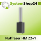 Systemshop24 Nutfräser HM Z2+1 D30mm AL38mm GL90mm...