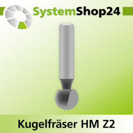 Systemshop24 Kugelfräser mit Achswinkel HM Z2...