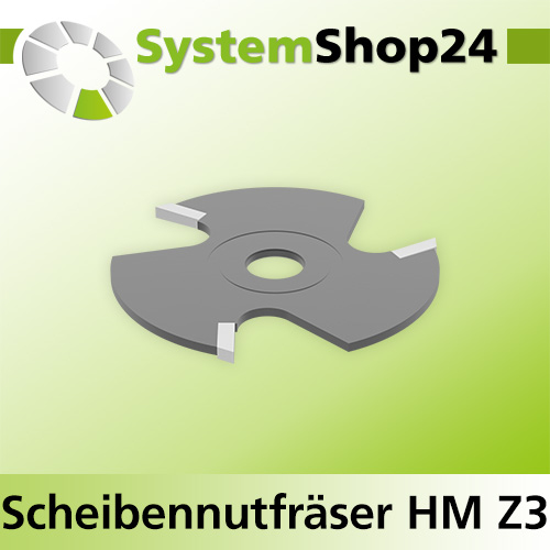 Systemshop24 Scheibennutfräser HM Z3 D47,6mm SB1,8mm B1,3mm d8mm
