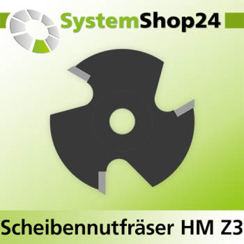 Systemshop24 Scheibennutfräser HM Z3 D47,6mm SB1,8mm B1,3mm d8mm