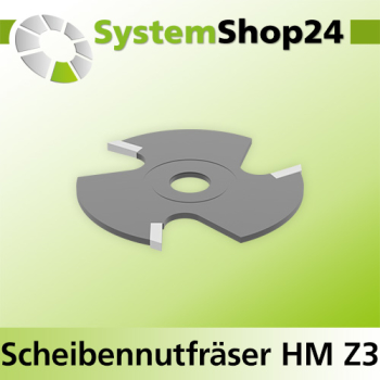 Systemshop24 Scheibennutfräser HM Z3 D47,6mm SB1,8mm B1,3mm d8mm