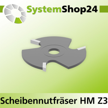 Systemshop24 Scheibennutfräser HM Z3 D47,6mm SB2,8mm B1,85mm d8mm