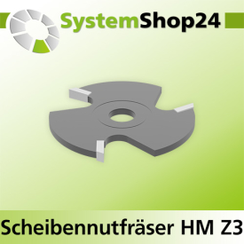 Systemshop24 Scheibennutfräser HM Z3 D47,6mm SB3,2mm...