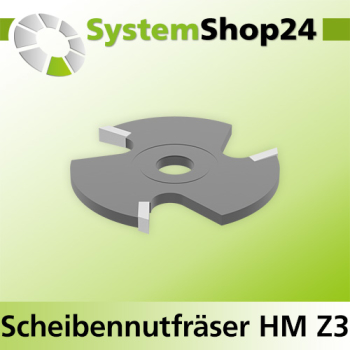 Systemshop24 Scheibennutfräser HM Z3 D47,6mm SB3,5mm B2,5mm d8mm