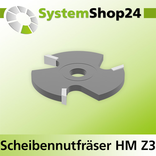 Systemshop24 Scheibennutfräser HM Z3 D47,6mm SB4,8mm B3,2mm d8mm