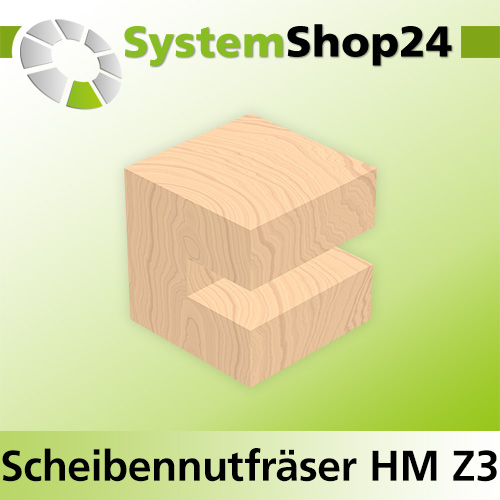 Systemshop24 Scheibennutfräser HM Z3 D47,6mm SB4,8mm B3,2mm d8mm