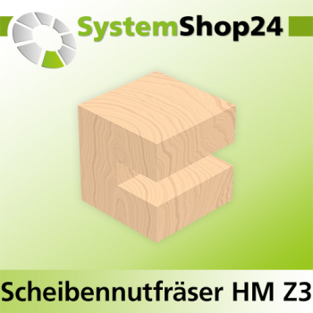 Systemshop24 Scheibennutfräser HM Z3 D47,6mm SB4,8mm B3,2mm d8mm