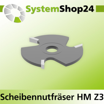 Systemshop24 Scheibennutfräser mit angesenkter Bohrung HM Z3 D47,6mm SB3,5mm B2,1mm d8mm