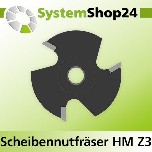 Systemshop24 Scheibennutfräser mit angesenkter Bohrung HM Z3 D47,6mm SB5mm B3,5mm d8mm