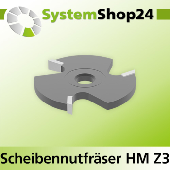 Systemshop24 Scheibennutfräser mit angesenkter Bohrung HM Z3 D47,6mm SB5mm B3,5mm d8mm