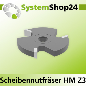 Systemshop24 Scheibennutfräser mit angesenkter Bohrung HM Z3 D47,6mm SB6,4mm B5mm d8mm