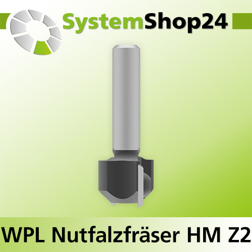 Systemshop24 Wendeplatten-Nutfalzfräser Z2 D19mm (3/4") AL12mm GL46mm S8mm RL