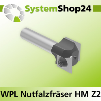 Systemshop24 Wendeplatten-Nutfalzfräser Z2 D19mm (3/4") AL12mm GL46mm S8mm RL