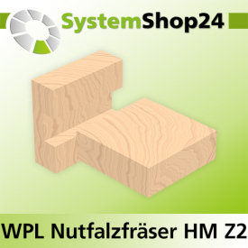 Systemshop24 Wendeplatten-Nutfalzfräser Z2 D19mm (3/4") AL12mm GL46mm S8mm RL