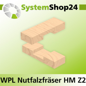 Systemshop24 Wendeplatten-Nutfalzfräser Z2 D19mm (3/4") AL12mm GL46mm S8mm RL