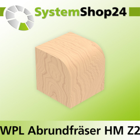 Systemshop24 Wendeplatten-Abrundfräser mit Kugellager Z2 D27mm R1mm GL61mm S8mm RL
