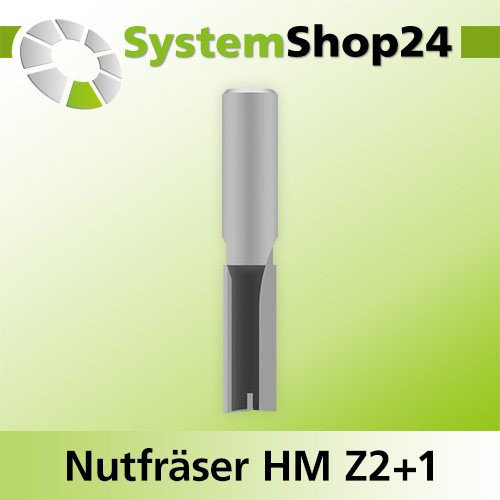 Systemshop24 Nutfräser HM Z2+1 D12mm AL32mm GL70mm S12mm RL
