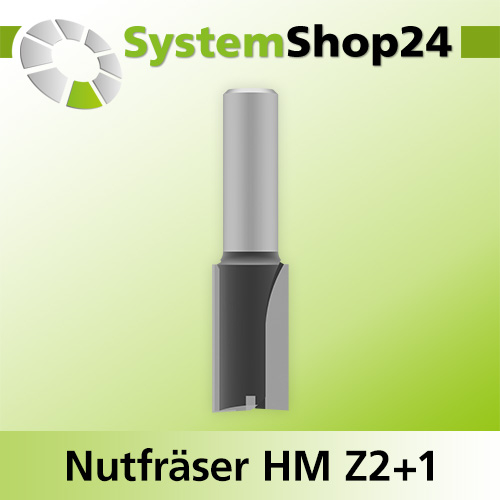 Systemshop24 Nutfräser HM Z2+1 D16mm AL32mm GL70mm S12mm RL