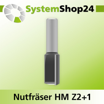 Systemshop24 Nutfräser HM Z2+1 D16mm AL32mm GL70mm S12mm RL