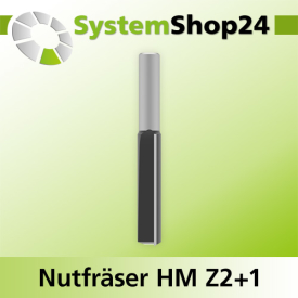 Systemshop24 Nutfräser HM Z2+1 D16mm AL63,5mm (2...