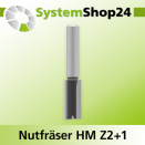 Systemshop24 Nutfräser HM Z2+1 D18mm AL38mm GL90mm...