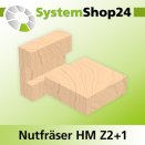Systemshop24 Nutfräser HM Z2+1 D18mm AL38mm GL90mm...