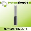 Systemshop24 Nutfräser HM Z2+1 D18mm AL38mm GL90mm...