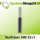 Systemshop24 Nutfräser HM Z2+1 D18mm AL63,5mm (2...