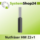 Systemshop24 Nutfräser HM Z2+1 D20mm AL63,5mm (2...