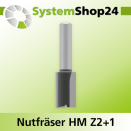 Systemshop24 Nutfräser HM Z2+1 D22mm AL38mm GL90mm...