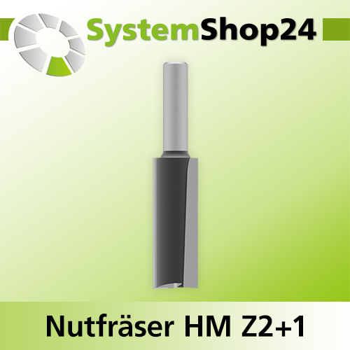 Systemshop24 Nutfräser HM Z2+1 D22mm AL63,5mm (2 1/2") GL110mm S12mm RL