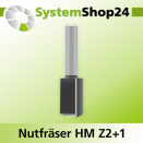 Systemshop24 Nutfräser HM Z2+1 D25mm AL38mm GL90mm...