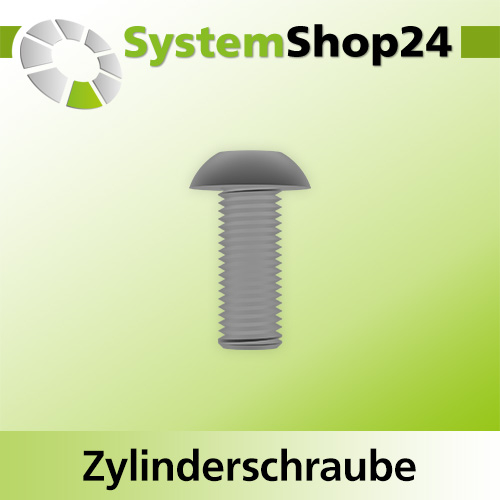 Systemshop24 Zylinderschraube mit Innensechskant M4x10mm SW2,5mm