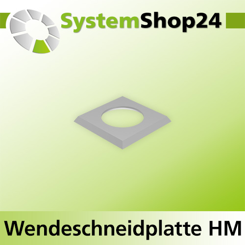 Systemshop24 Quadratische Wendeschneidplatte 14x14x1,2mm 30°