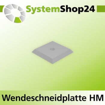 Systemshop24 Quadratische Wendeschneidplatte 13x13x2,5mm 35°