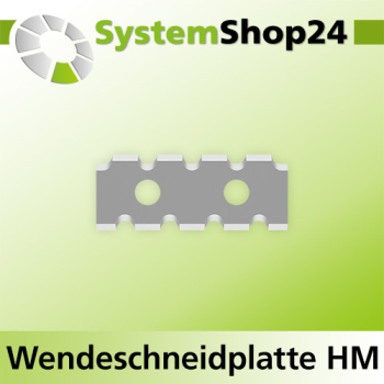 Systemshop24 Wendeschneidplatte mit Spanbrechernuten 50x12x1,5mm