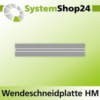 Systemshop24 Wendeschneidplatte mit 4 Schneidkanten und Brustnut 44,5x5,5x1,1mm