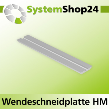 Systemshop24 Wendeschneidplatte mit 4 Schneidkanten und Brustnut 25x5,5x1,1mm