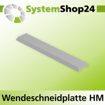 Systemshop24 Wendeschneidplatte mit 4 Schneidkanten und Brustnut 20x5,5x1,1mm