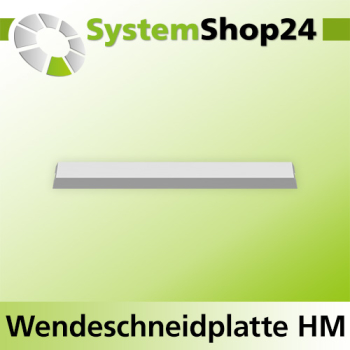 Systemshop24 Wendeschneidplatte mit 4 Schneidkanten und Brustnut 30x5,5x1,1mm