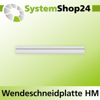 Systemshop24 Wendeschneidplatte mit 4 Schneidkanten und Brustnut 50x5,5x1,1mm