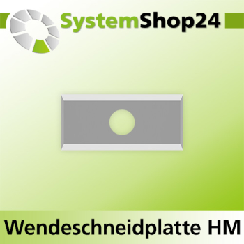 Systemshop24 Wendeschneidplatte mit 4 Schneidkanten 19,5x9x1,5mm