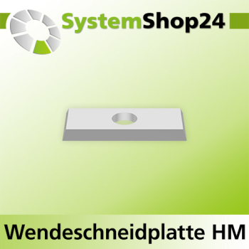 Systemshop24 Wendeschneidplatte mit 4 Schneidkanten 19,5x12x1,5mm
