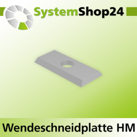 Systemshop24 Wendeschneidplatte mit 4 Schneidkanten 19,5x12x1,5mm