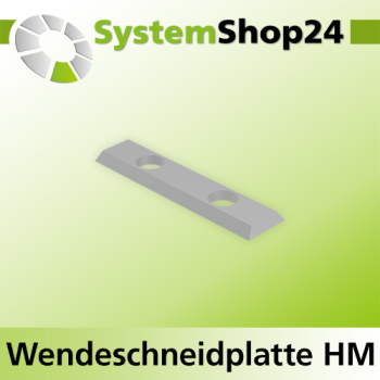 Systemshop24 Wendeschneidplatte mit 4 Schneidkanten 29,5x7x1,5mm