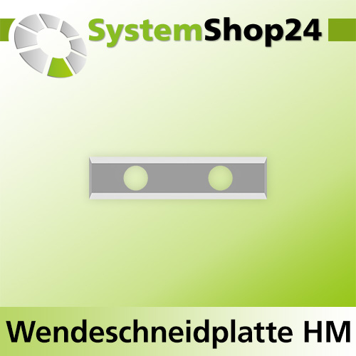 Systemshop24 Wendeschneidplatte mit 4 Schneidkanten 29,5x7,5x1,5mm
