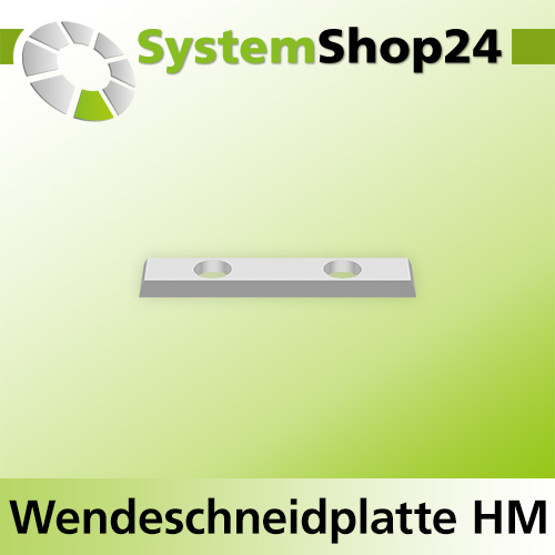 Systemshop24 Wendeschneidplatte mit 4 Schneidkanten 29,5x7,5x1,5mm
