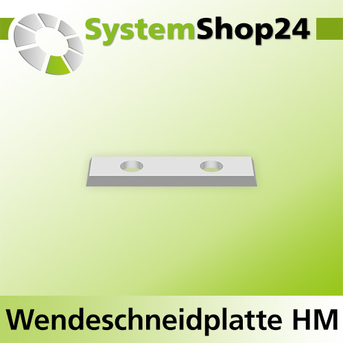 Systemshop24 Wendeschneidplatte mit 4 Schneidkanten 29,5x9x1,5mm