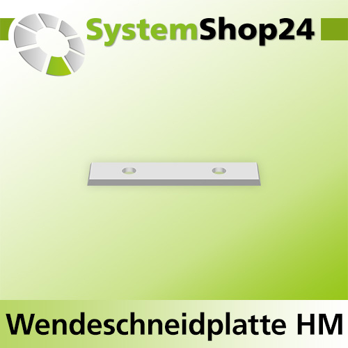 Systemshop24 Wendeschneidplatte mit 4 Schneidkanten 49,5x10x1,5mm